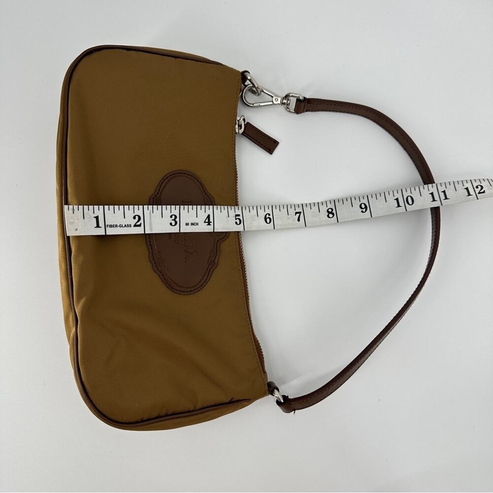 SALE!!!!!!Prada Vintage Mini Nylon Brown Logo Shoulder Bag - Picture 11 of 13